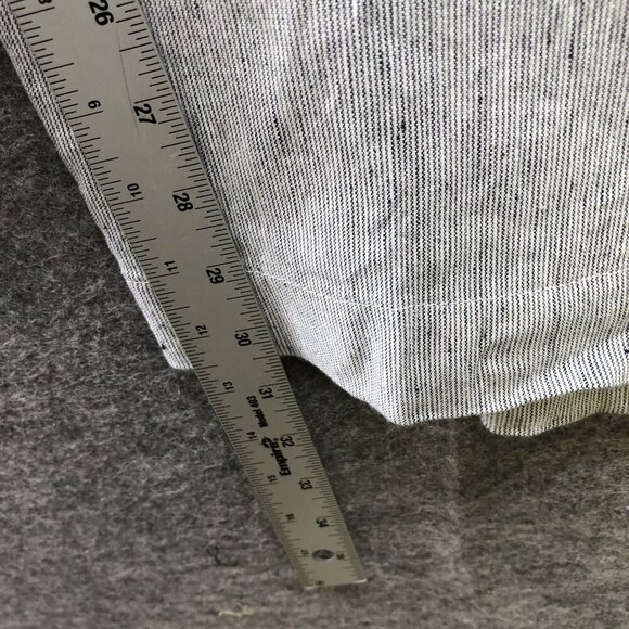 Chico's Linen Blend Pull On Pants Womens Size 14R 2.5R Blue Wide Leg Coastal - Picture 7 of 9